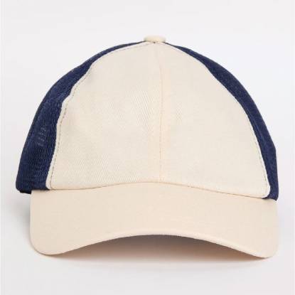 Two Tone Unisex Trucker Cap Cream Front Navy Mesh Breathable Design Manufacturers, Suppliers, Exporters in Texas