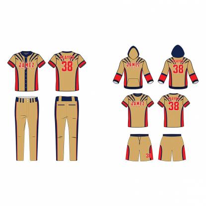 Unisex Baseball Uniforms Anti Bacterial Quick Dry Custom Logo Soil Brown Red Polyester Manufacturers, Suppliers, Exporters in Texas
