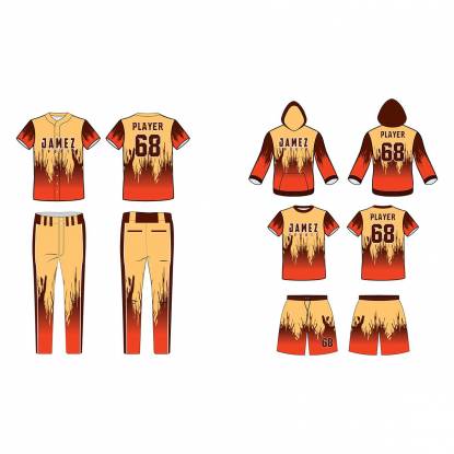 Unisex Baseball Uniforms Eco Friendly Dark Red Brown Mesh Custom Logo Polyester All Sizes Manufacturers, Suppliers, Exporters in Texas