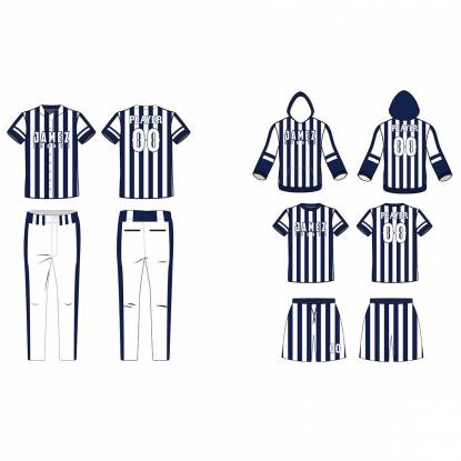 White And Blue Softball Uniforms Anti Bacterial Breathable Quick Dry Manufacturers, Suppliers, Exporters in Texas
