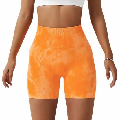 Women Casual Tie Dye Shorts Polyester Cotton High Waist Elastic Waist Regular Fit Manufacturers, Suppliers, Exporters in Texas