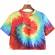 Women Cotton Polyester Multicolor Tie Dye Crop Top Regular Fit Summer Wear Manufacturers, Suppliers, Exporters in Texas