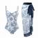 Women Printed Nylon Swim Wear Deep V Neck High Waist Fashion Style Manufacturers, Suppliers, Exporters in Texas