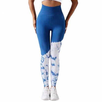 Women Tie Dye Leggings Blue White Polyester Cotton Regular Fit Manufacturers, Suppliers, Exporters in Texas