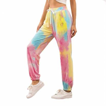 Womens Casual Tie Dye Joggers Spandex Polyester Lightweight Manufacturers, Suppliers, Exporters in Texas